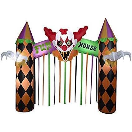 inflatable halloween arch, inflat clown arch