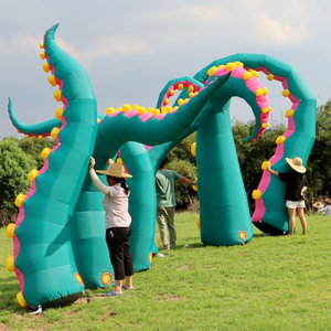 Halloween decoration giant inflatable illuminated tentacle, inflatable octopus advertising balloon