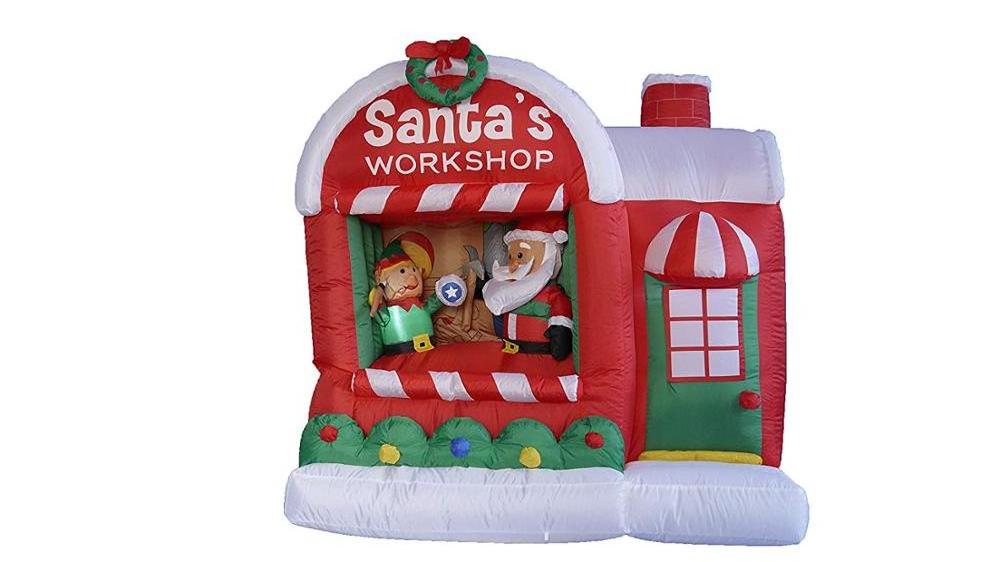 5 Foot Christmas Inflatable Santa Claus Workshop Yard Decoration CH-16