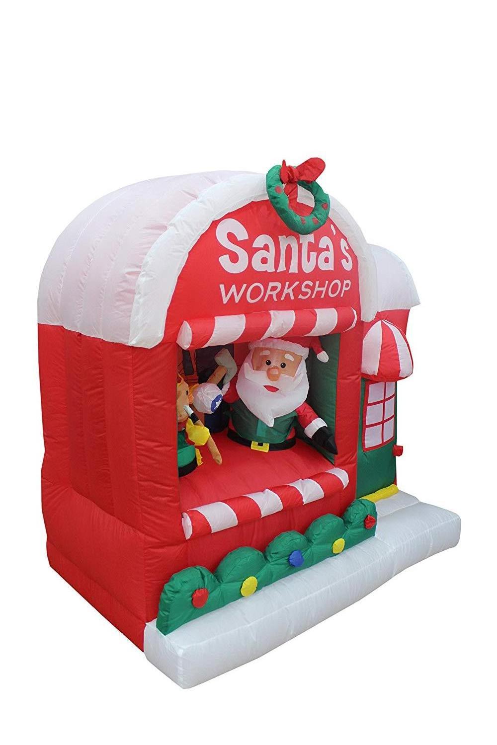 5 Foot Christmas Inflatable Santa Claus Workshop Yard Decoration CH-16