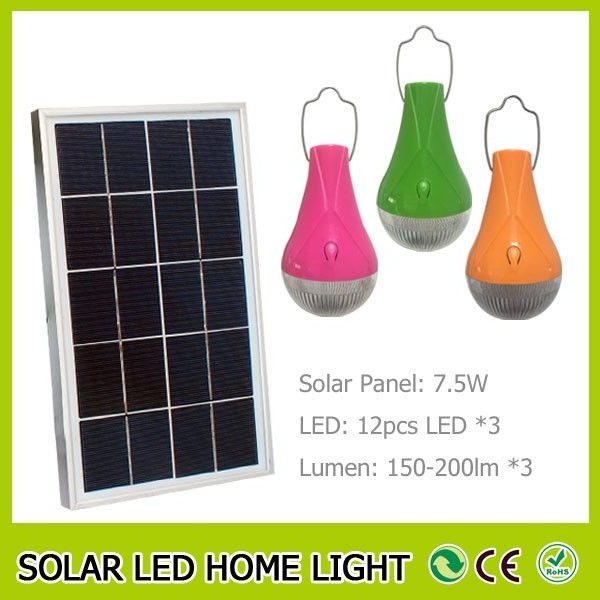 Practical design low cost indoor solar powered led room light