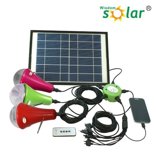 Nice solar home night lighting with 1/2/3 LED lamps for night lighting solar led bulb