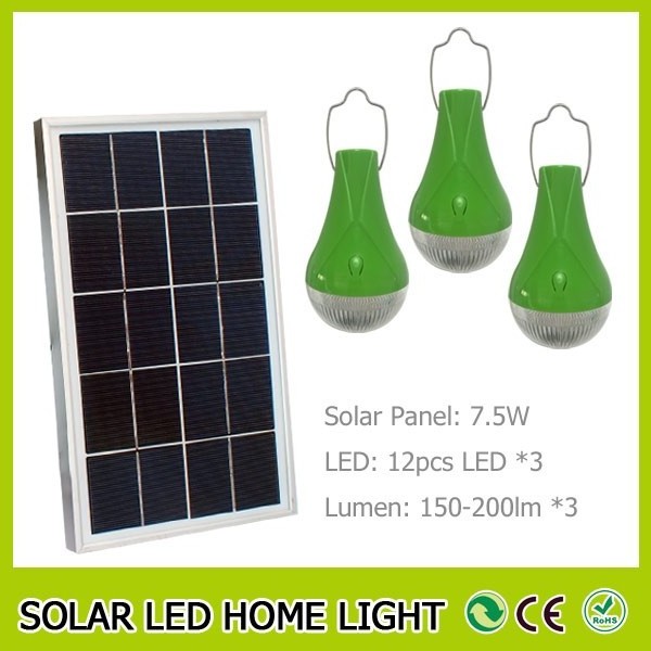 Practical design low cost indoor solar powered led room light