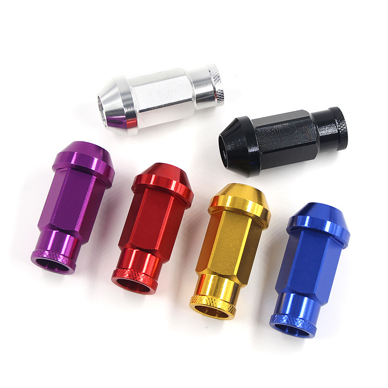 Metric M12x1.5 M12x1.125 M14x1.75 Aluminum AL 6061 7075 Titanium Grade 5 Grade 2 GR2 GR5 Colorful Anodized Wheel Lug Nut