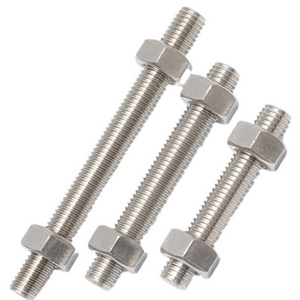 M6 M8 M10 M12 M16 ss304 ss316 A2 A4 Stainless Steel full thread,partial thread Stud Bolt with nut Double end stud DIN976