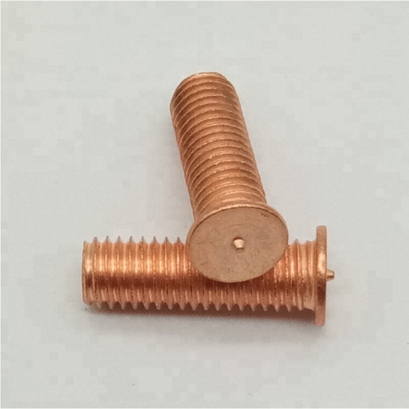 M6 M8 M10*50 Copper Plated Weld Stud Bolt Screw