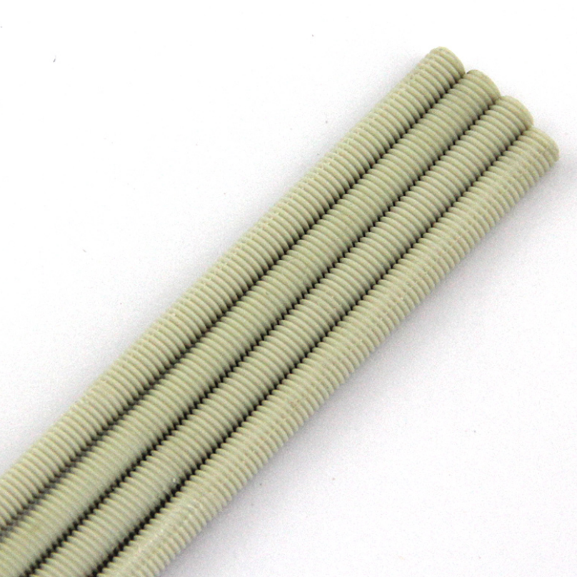 Strength Customized Size M5 M12 Insulation Black White Plastic Nylon PA66 Threaded Rod 975