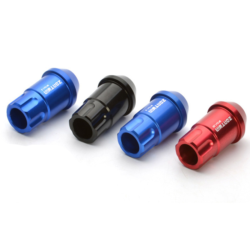 Metric M12x1.5 M12x1.125 M14x1.75 Aluminum AL 6061 7075 Titanium Grade 5 Grade 2 GR2 GR5 Colorful Anodized Wheel Lug Nut