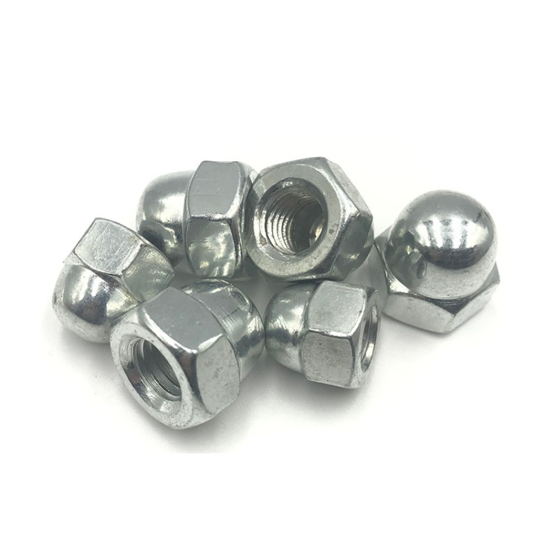 M8 M10 Grade Class 4.8 8.8 10.9 12.9 Carbon Steel Blue Yellow White Zinc Plated Zn Hexagon Hex Domed Cap Nut Acron Nut DIN1587