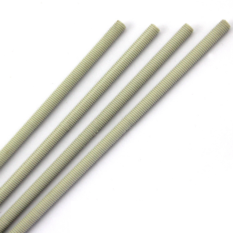 Strength Customized Size M5 M12 Insulation Black White Plastic Nylon PA66 Threaded Rod 975