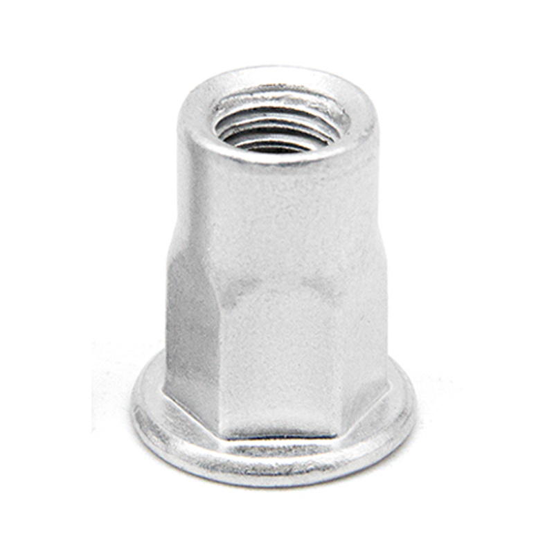 M4 M6 M8 Aluminum 6061 7075 White Anodized Alloy steel Semi Hex Hexagon Countersunk Round Head Rivet Nuts