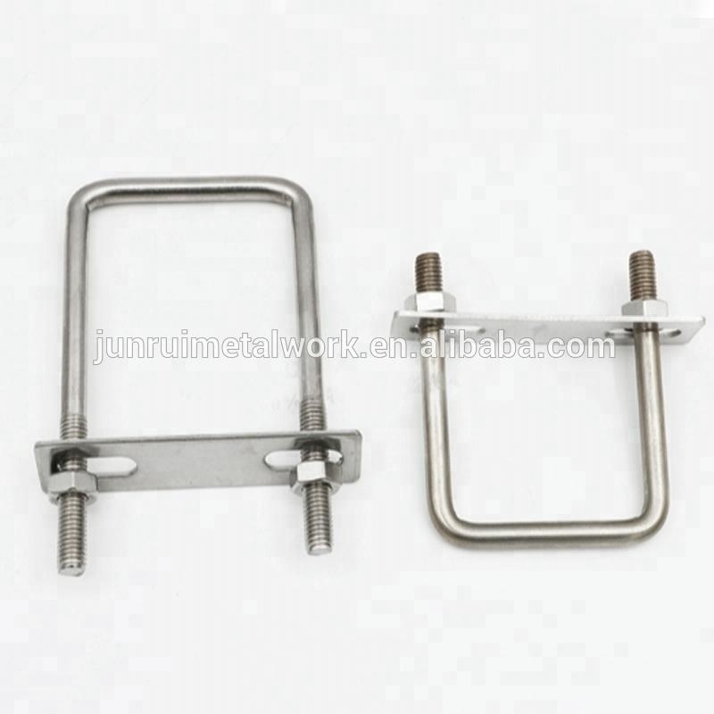 A2 A4 M20 M24 Stainless Steel Square U-Shape Bolt With Square Washer