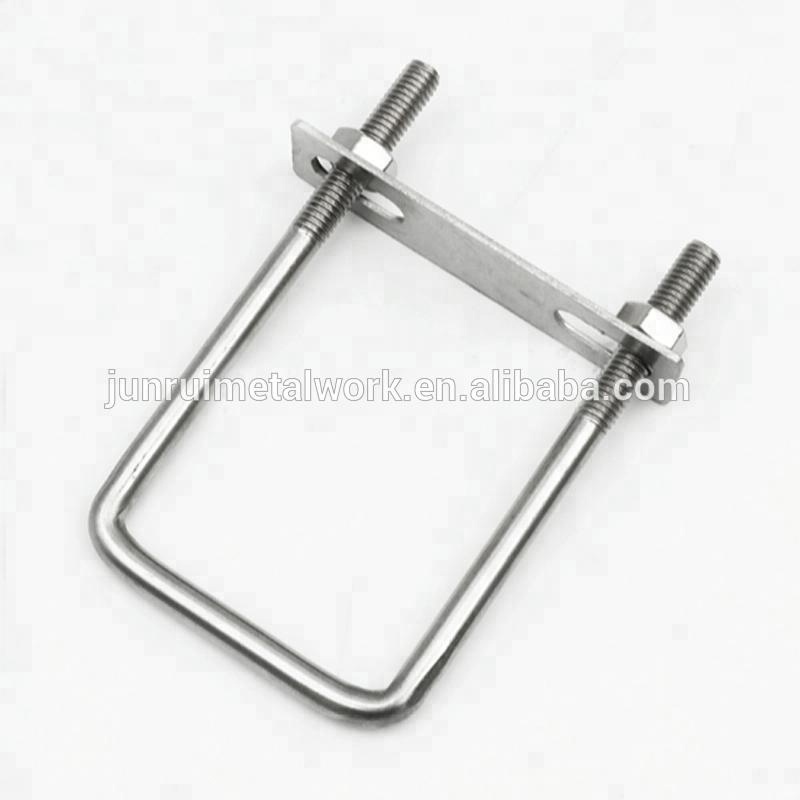 A2 A4 M20 M24 Stainless Steel Square U-Shape Bolt With Square Washer