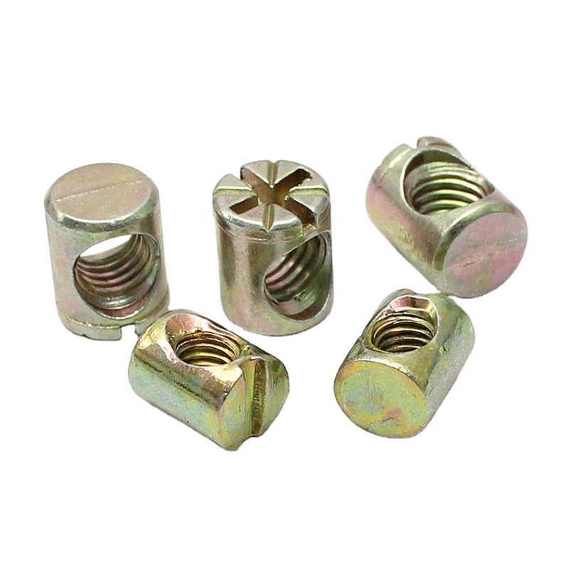 grade 4.8 8.8 10.9 12.9 cross groove barrel centre hole dowel hammer insert nut embed furniture nut