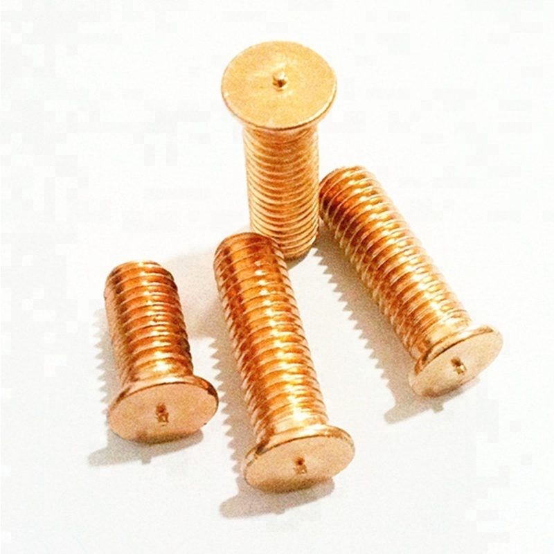 M6 M8 M10*50 Copper Plated Weld Stud Bolt Screw