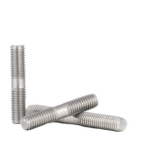 Metric Stainless Steel SUS201 SUS304 SUS316 SUS430 Plain Polished Double End Stud Threaded Stud Bolt DIN938 DIN939 DIN940