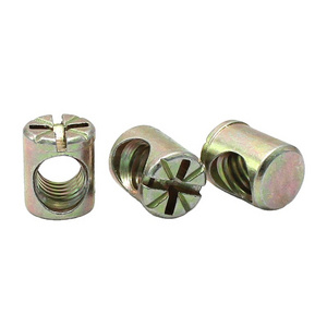 grade 4.8 8.8 10.9 12.9 cross groove barrel centre hole dowel hammer insert nut embed furniture nut