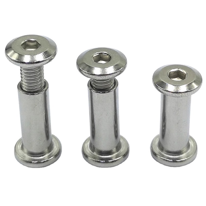 M6 M8 Stainless Steel SUS304 SUS316 Hex Socket Drive Male And Female Chicago Binding Screw