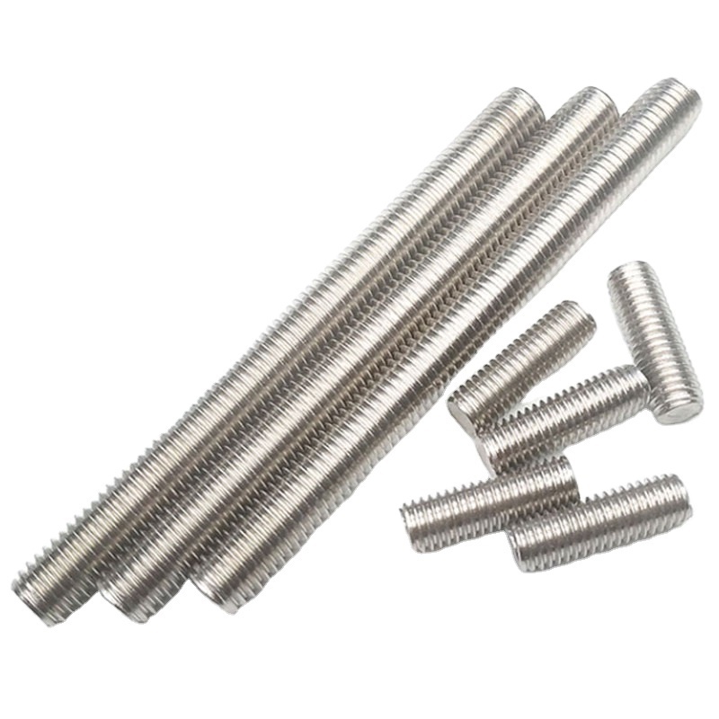 SUPER DUPLEX SAF 2205 2507 A286 AISI 304 316 18-8 Stainless Steel Plain Polished Threaded Stud DIN976