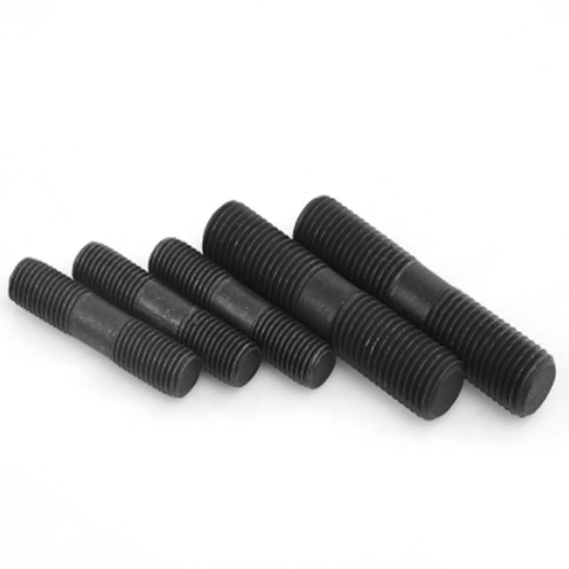 Steel Iron Carbon Steel Gr4.8 Gr8.8 Gr10.9 Gr12.9 Black Oxide Metric Double End Stud DIN938 DIN939 DIN940