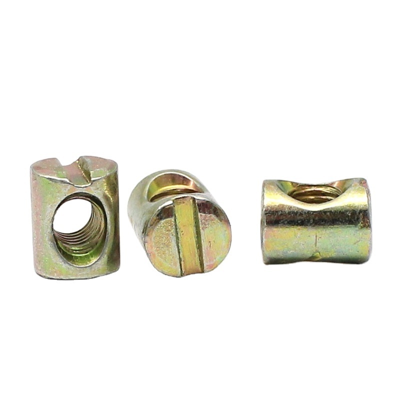 grade 4.8 8.8 10.9 12.9 cross groove barrel centre hole dowel hammer insert nut embed furniture nut