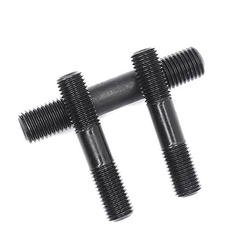 Carbon Steel ASTM A325  GR A B C ASTM 449 B7 B8 B8M Black Oxide Metric Standard Double End Stud DIN938 DIN939 DIN940