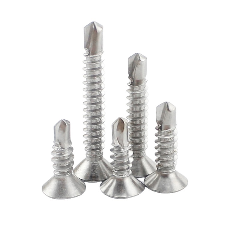 M4.2*25mm Stainless Steel SS 304 A2 SS316 Cross recessed countersunk head Self Drilling Screw