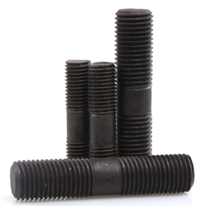 Steel Iron Carbon Steel Gr4.8 Gr8.8 Gr10.9 Gr12.9 Black Oxide Metric Double End Stud DIN938 DIN939 DIN940