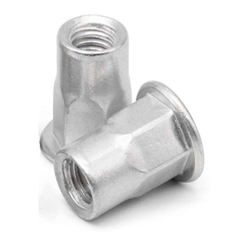 M4 M6 M8 Aluminum 6061 7075 White Anodized Alloy steel Semi Hex Hexagon Countersunk Round Head Rivet Nuts