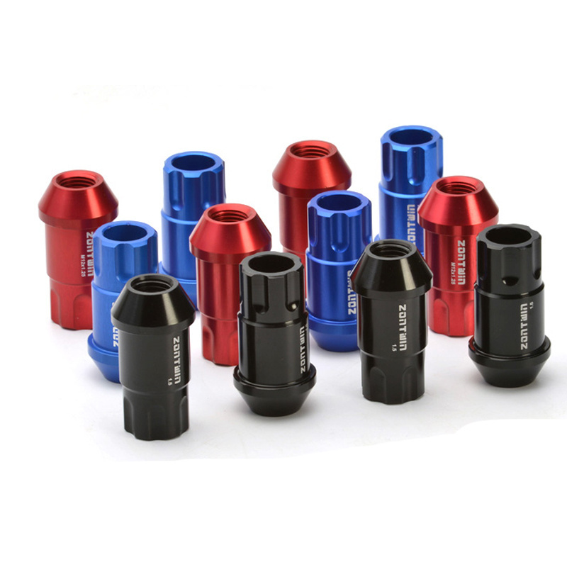 Metric M12x1.5 M12x1.125 M14x1.75 Aluminum AL 6061 7075 Titanium Grade 5 Grade 2 GR2 GR5 Colorful Anodized Wheel Lug Nut