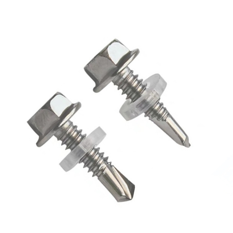 4.2mm Super Duplex Stainless steel 2205 2507 A286 904L 1.4410 Flange Head Roofing Screw Self Drilling Screw With Washer DIN7504