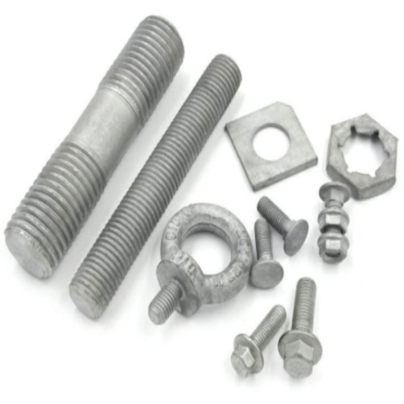 M8 M12 M20 Steel 8.8 HDG Hot dip galvanized Dacromet Double End Studs with Nut and washer DIN938