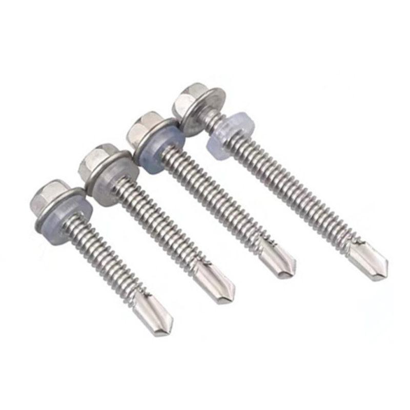 4.2mm Super Duplex Stainless steel 2205 2507 A286 904L 1.4410 Flange Head Roofing Screw Self Drilling Screw With Washer DIN7504