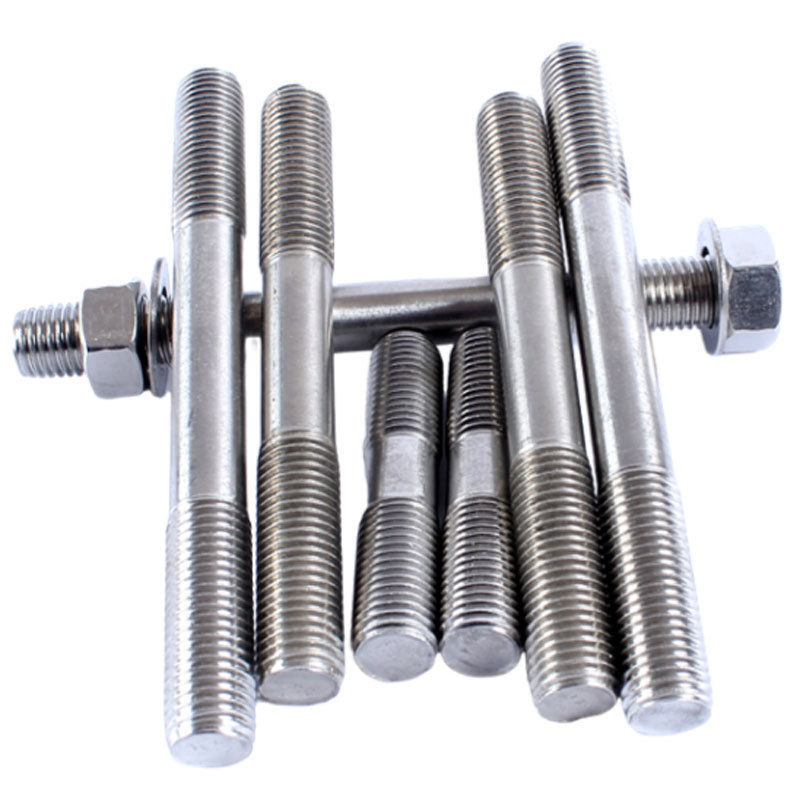 1/2 3/4 Super Duplex DSS SA182 F60 F61 F65 SAF2507 2205 AISI304 316 ANSI304 316 Double end stud Bolt with nut washer DIN938