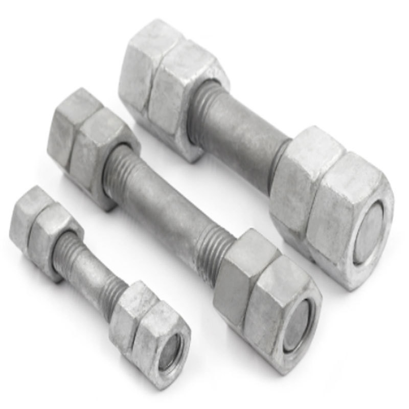 M24 Carbon Steel Gr4.8 Gr6.8 Gr8.8 Gr10.9 Gr12.9 Monel dacromet Gumet Hot dip galvanized HDG Double end stud with nut DIN938