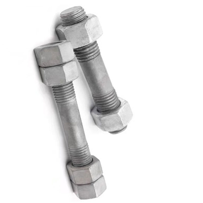 M24 Carbon Steel Gr4.8 Gr6.8 Gr8.8 Gr10.9 Gr12.9 Monel dacromet Gumet Hot dip galvanized HDG Double end stud with nut DIN938