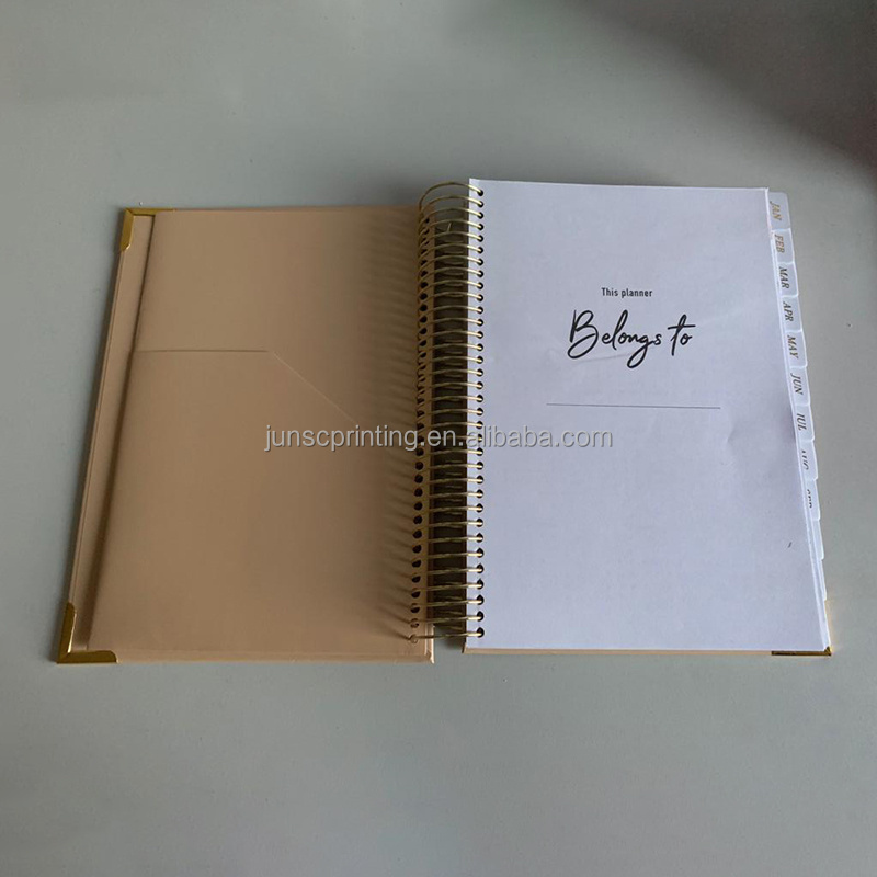 custom promotional Manifestation Manifest A4 customized Notebook Inspiring monthly Book/2024 daily planner journal printing