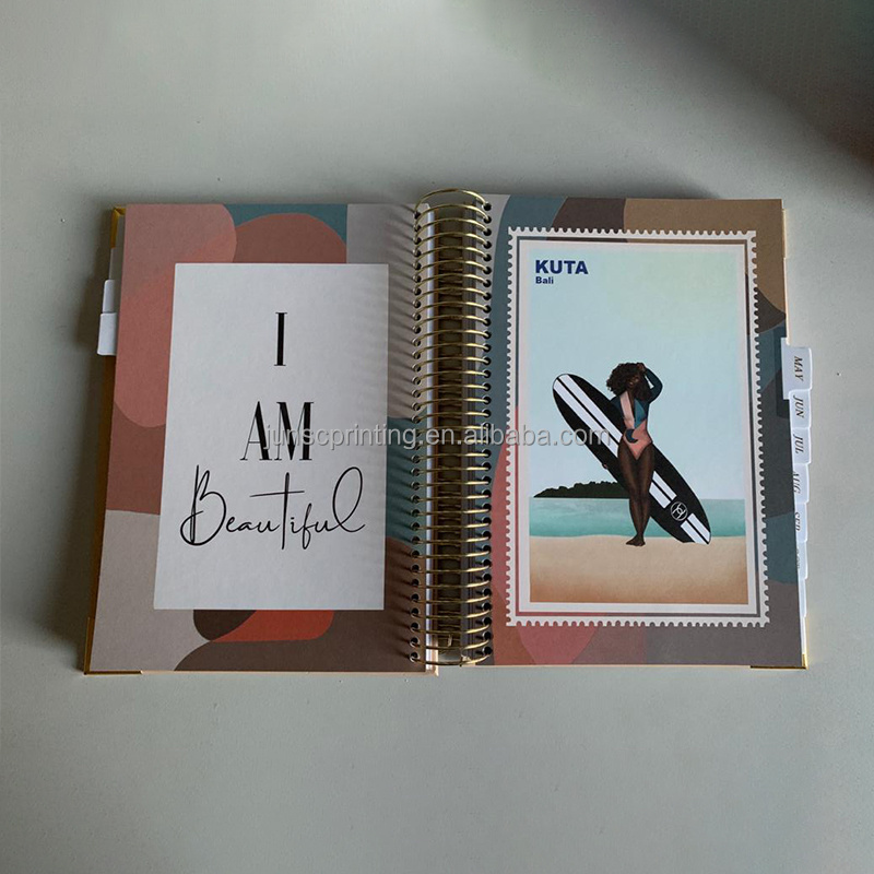 custom promotional Manifestation Manifest A4 customized Notebook Inspiring monthly Book/2024 daily planner journal printing