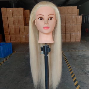 Synthetic barber practice cutting mannequin head, mannequins for hairstyles, mannequin heads with hair for braiding