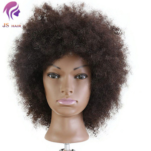 Practice head hairdressing long hair black dolls with african afro hair for barber training mannequin doll