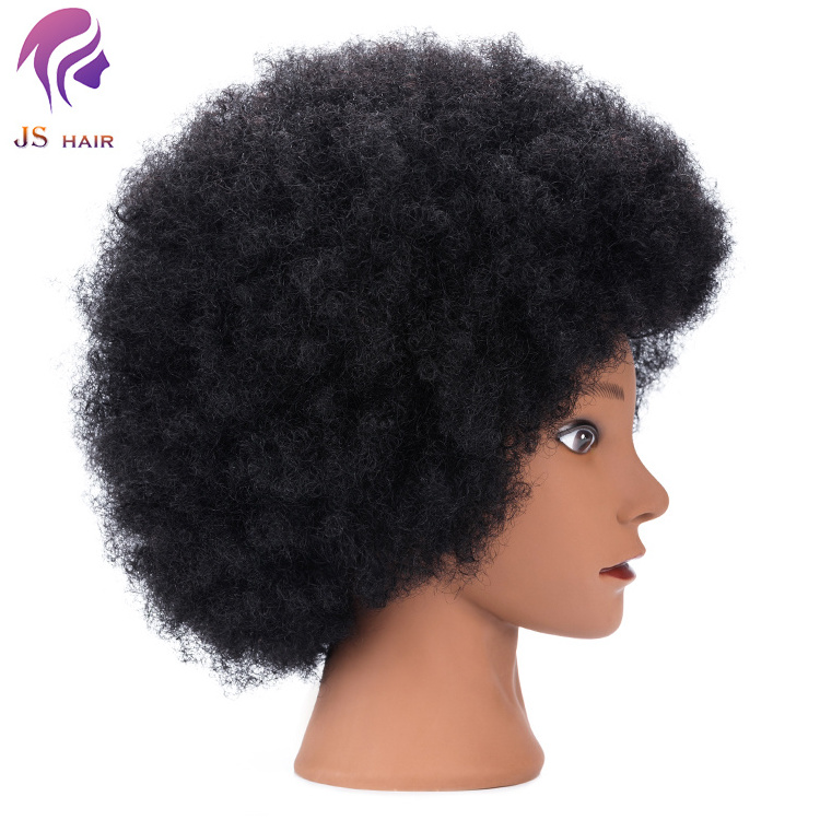 Beauty Academy Manikin Dolls Short Hair Head Hair Afro Practice Head For Makeup and Hairstyling