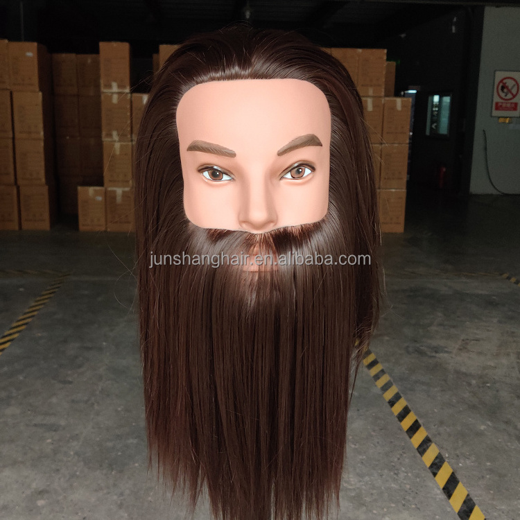 Factory Price 100% human hair doll, male hair mannequin heads without beard, natural hair training head mannequin for sale