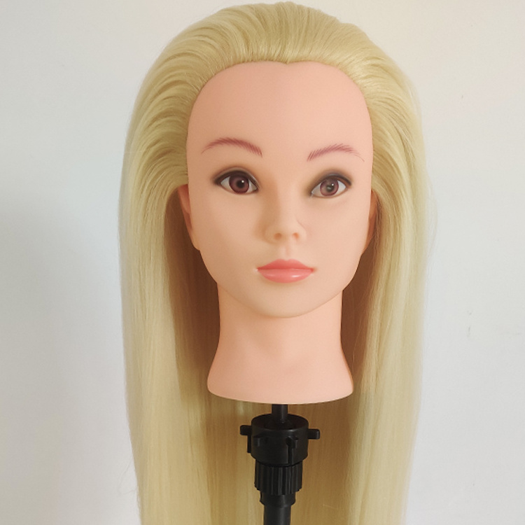 Synthetic barber practice cutting mannequin head, mannequins for hairstyles, mannequin heads with hair for braiding