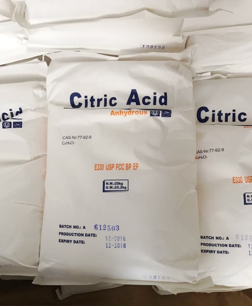 weifang citric acid anhydrous food grade cas no  77-92-9 for sale TTCA ENSIGN RZBZ lemon acid  price anhydrous citric acid