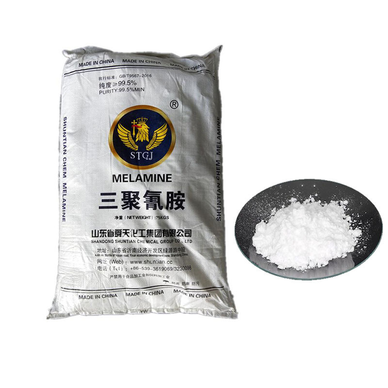 CAS NO. 108-78-1 Amine 25kg bag Melamine powder 99.8% melamine crystal white powder factory  price