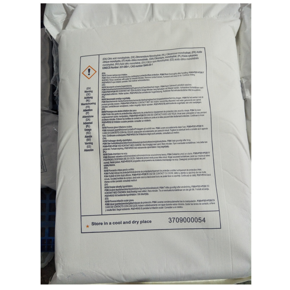 weifang citric acid anhydrous food grade cas no  77-92-9 for sale TTCA ENSIGN RZBZ lemon acid  price anhydrous citric acid