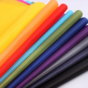 Wholesale Stock PU Coated Waterproof 210t 100% Polyester Ripstop Fabric for Lining, Tent, Shipping Bag, Umbrella