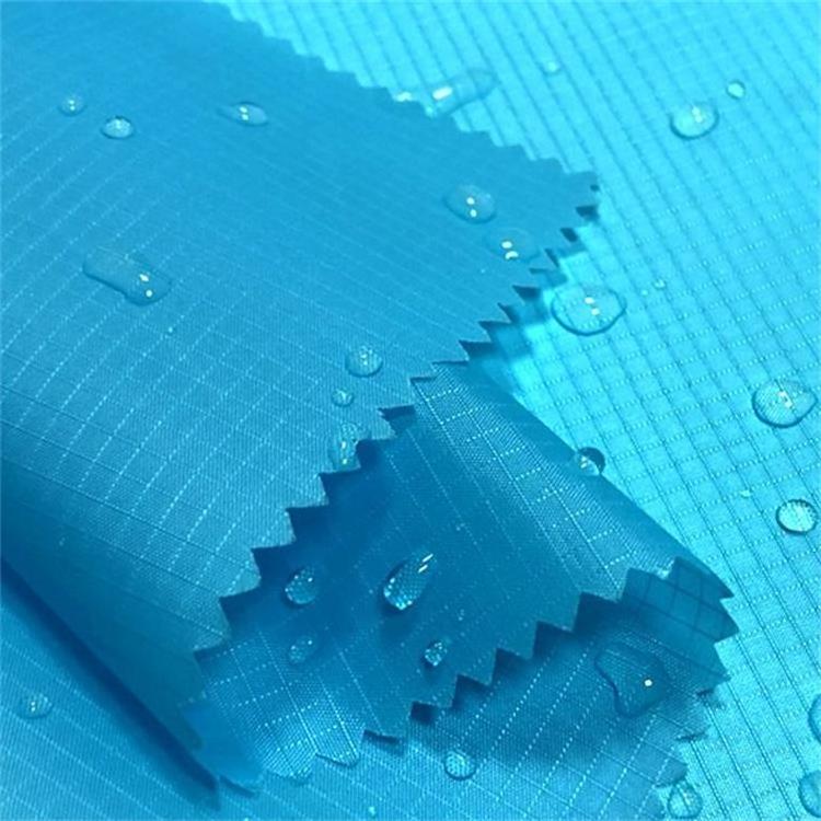 Wholesale Stock PU Coated Waterproof 210t 100% Polyester Ripstop Fabric for Lining, Tent, Shipping Bag, Umbrella