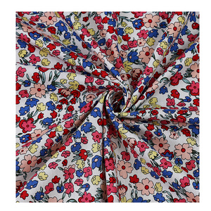 100%Cotton Multicolor Small Flower Pattern Digital Printed Fabric Woven Poplin Muslin Fabric for Shirt Uniform Garment