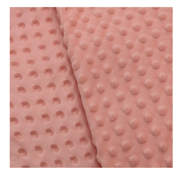 Super Soft 100% Polyester Embossed Knitted Bubble DOT Crystal Velvet Fabric for Baby Blanket